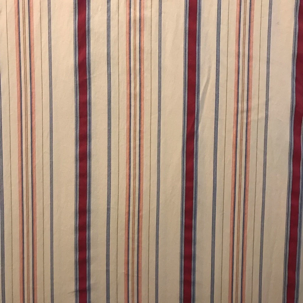 Chaps Cream Red Blue Sheet Set Top Fitted Pillowcases Queen